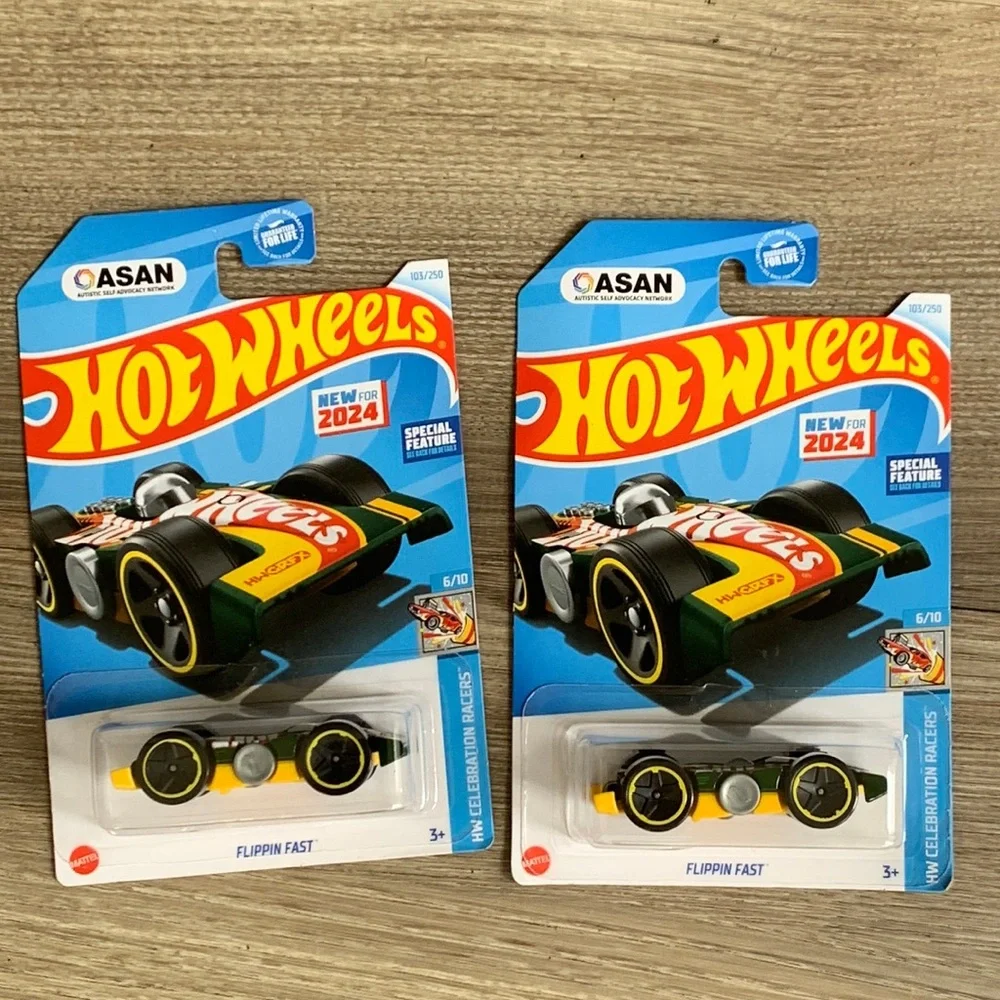2 Hot Wheels Flippin Fast Fidget Spinner Race Car Hotwheels Mattel New 2024 Asan